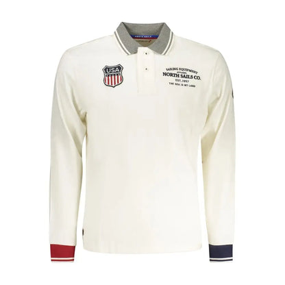 North Sails White Cotton Men Polo Shirt - Polo Shirts