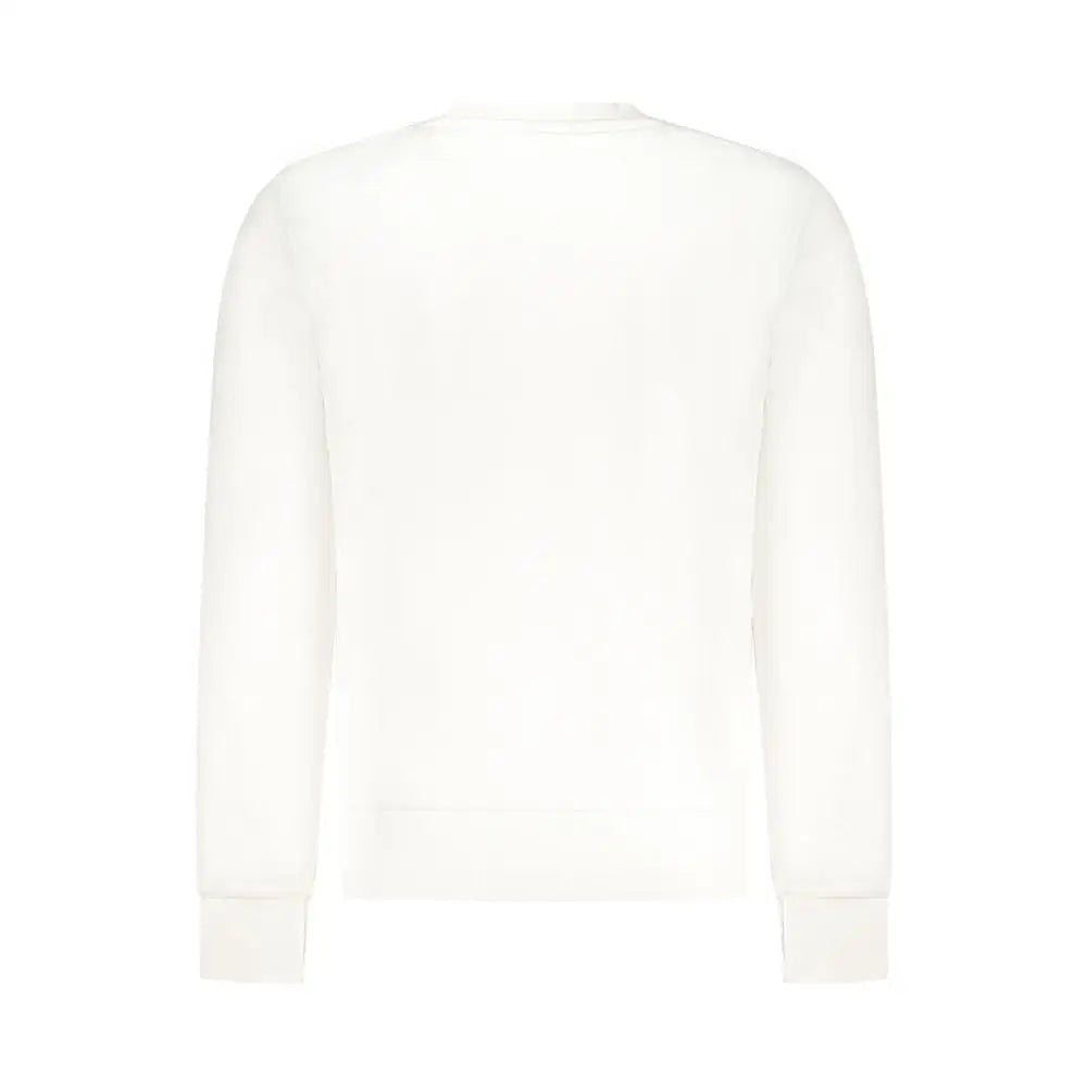 North sails hvid bomuldssweatshirt med lange ærmer og ribbed manchetter