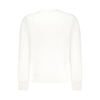 North sails hvid bomuldssweatshirt med lange ærmer og ribbed manchetter