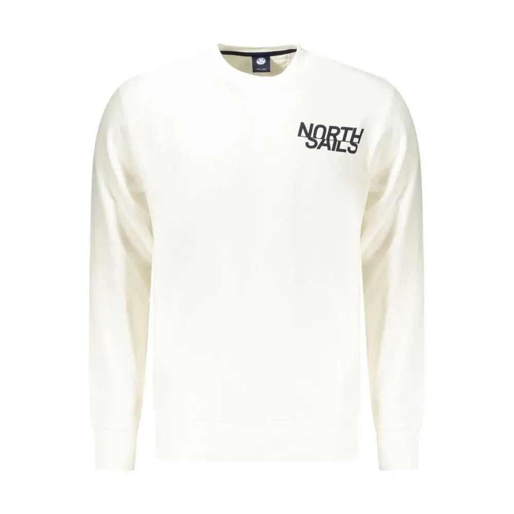 North sails white cotton sweatshirt med sort North Sails-logo