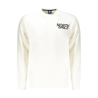 North sails white cotton sweatshirt med sort North Sails-logo