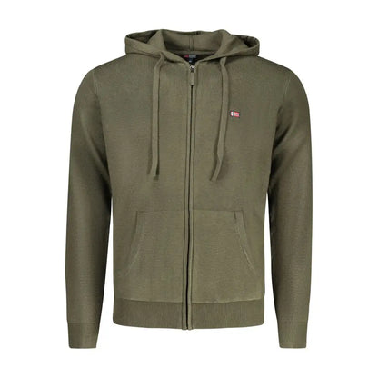 Olivengrøn Norway 1963 verde poliammide cardigan med flagpatch