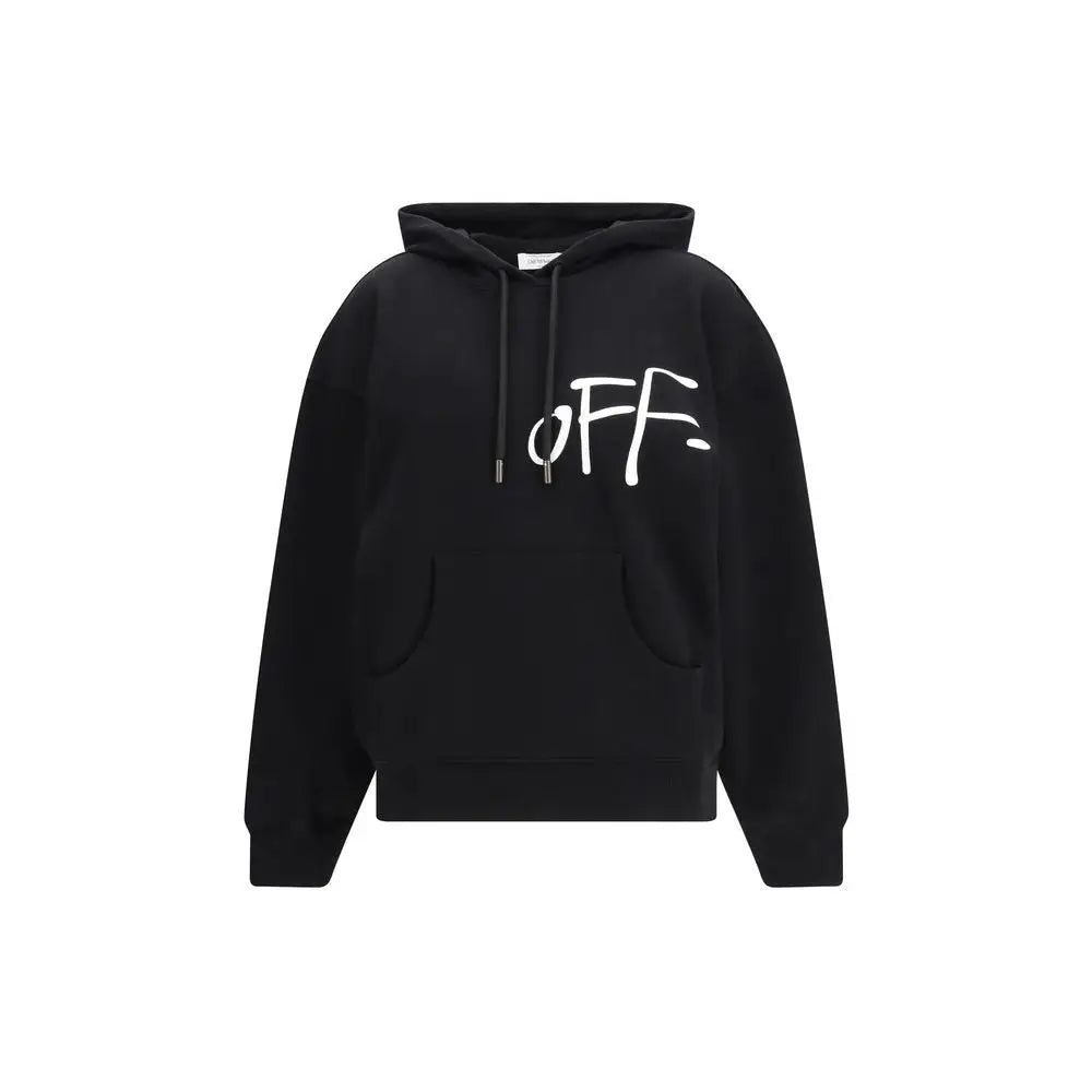 Off-White sort bomuldssweatshirt i sort med hvidt logo og luksuriøs komfort