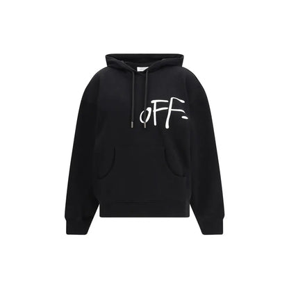Off-White sort bomuldssweatshirt i sort med hvidt logo og luksuriøs komfort