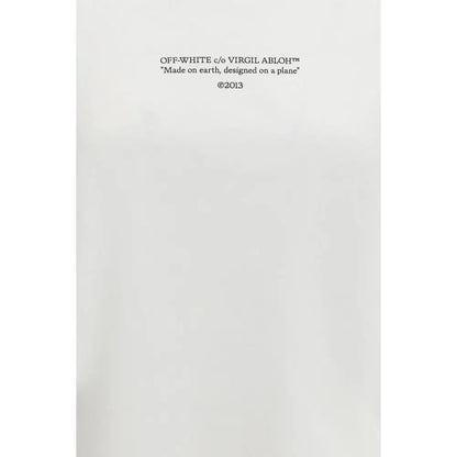 Off-White hvid bomuldssportswear med minimalistisk branding, spar 30-70% på 100% originale brands