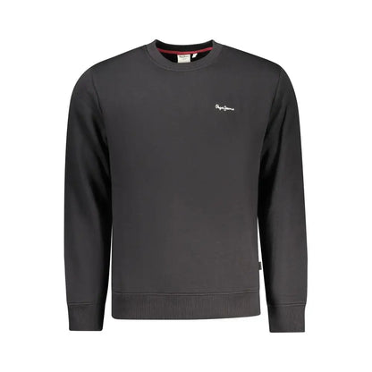 Sort Pepe Jeans sort polyester herresweatshirt i sort med hvid logo