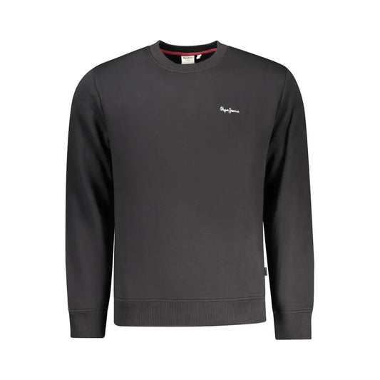 Sort Pepe Jeans sort polyester herresweatshirt i sort med hvid logo