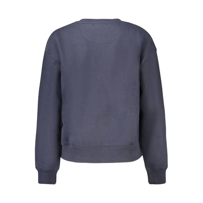 Mørk grå Pepe Jeans sweatshirt med ribkante manchetter og søm, 100% originale brands