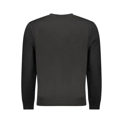 Sort Pepe Jeans Nero bomuldssweatshirt med ribbete manchetter og kant