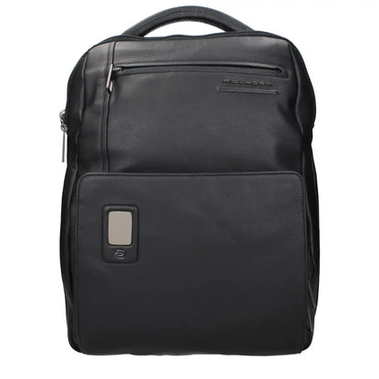 Piquadro Black Leather Backpacks