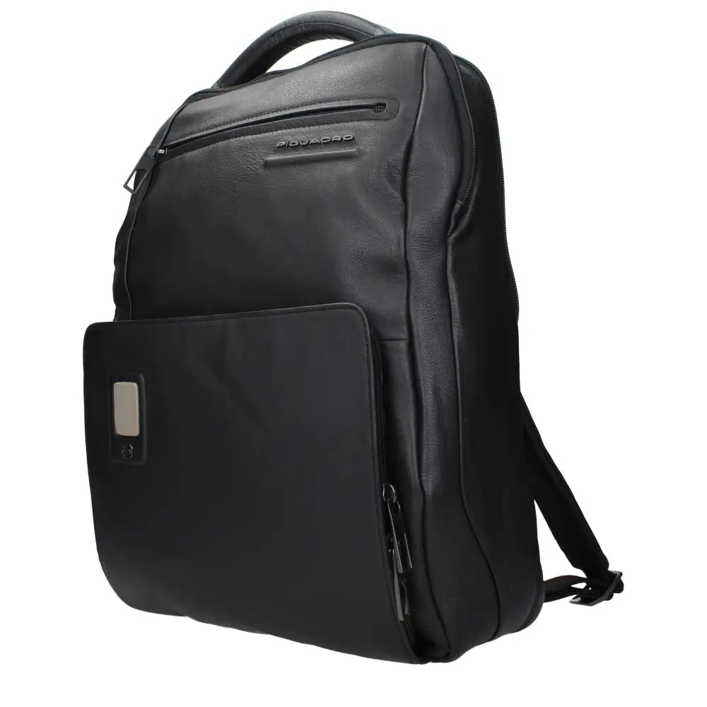 Piquadro Black Leather Backpacks