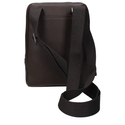 Piquadro brun læder crossbody taske, outlet mærkevarer, spar 30-70%
