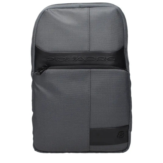 Piquadro Gray Fabric Crossbody Bags