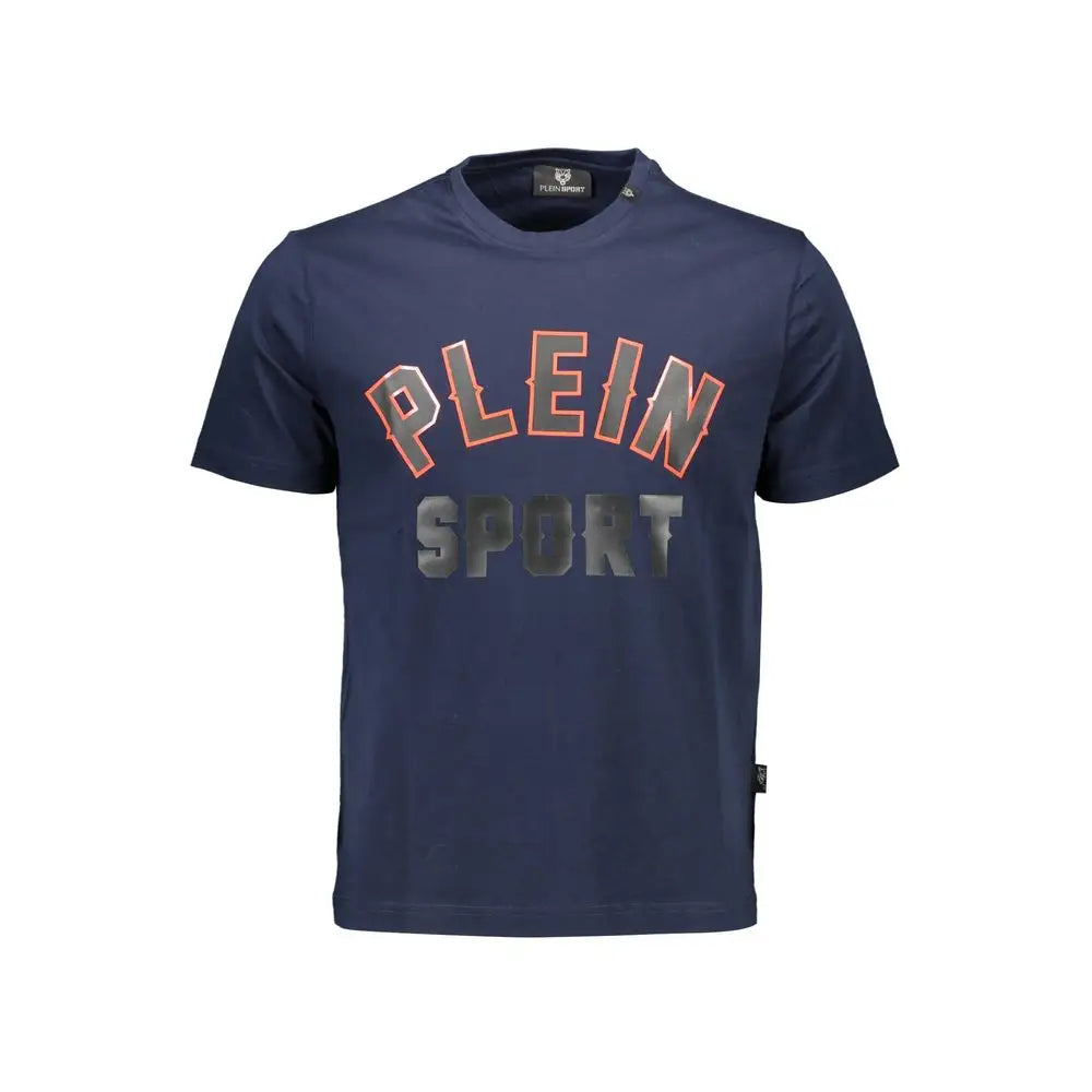 Plein Sport Blue Cotton Men T-Shirt - T-shirts