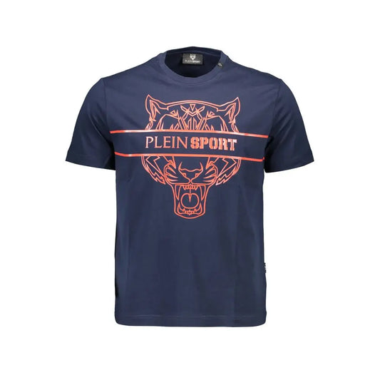 Plein Sport Blue Cotton Men T-Shirt - T-shirts