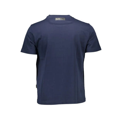 Plein Sport Blue Cotton Men T-Shirt - T-shirts