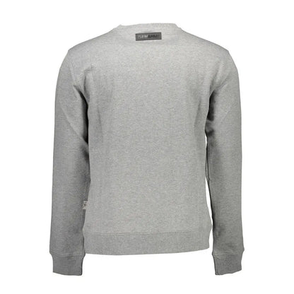 Plein Sport Gray Cotton Men Sweater - Sweaters