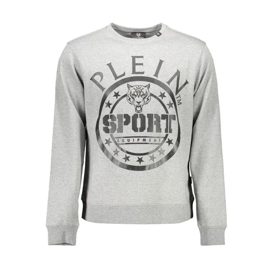 Plein Sport Gray Cotton Mens Sweater - Sweaters