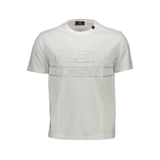 Plein Sport White Cotton Men T-Shirt - T-shirts