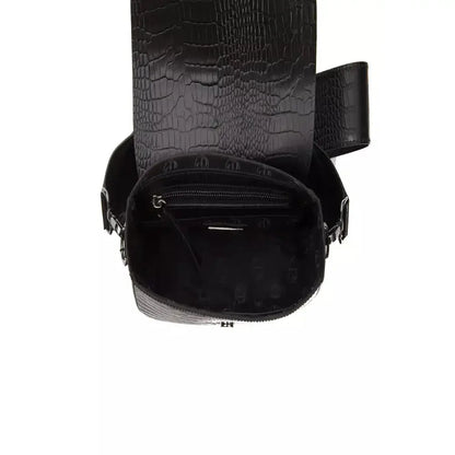 Pompei Donatella Black Leather Women Crossbody Bag
