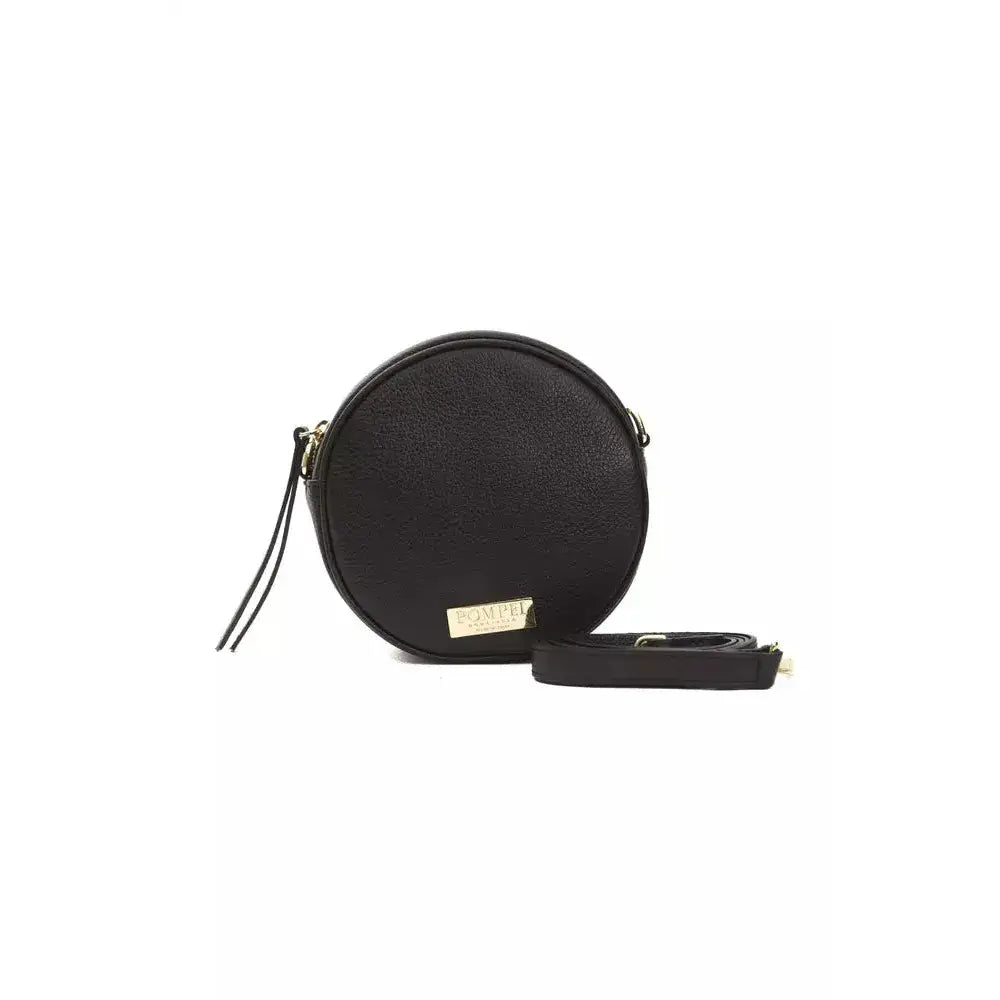 Pompei Donatella Black Leather Women Crossbody Bag
