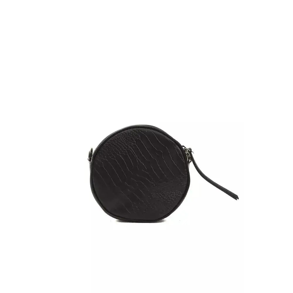 Pompei Donatella Black Leather Women Crossbody Bag