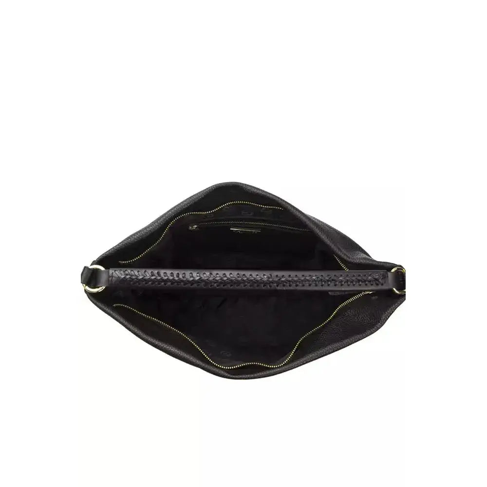 Pompei Donatella Black Leather Women Shoulder Bag