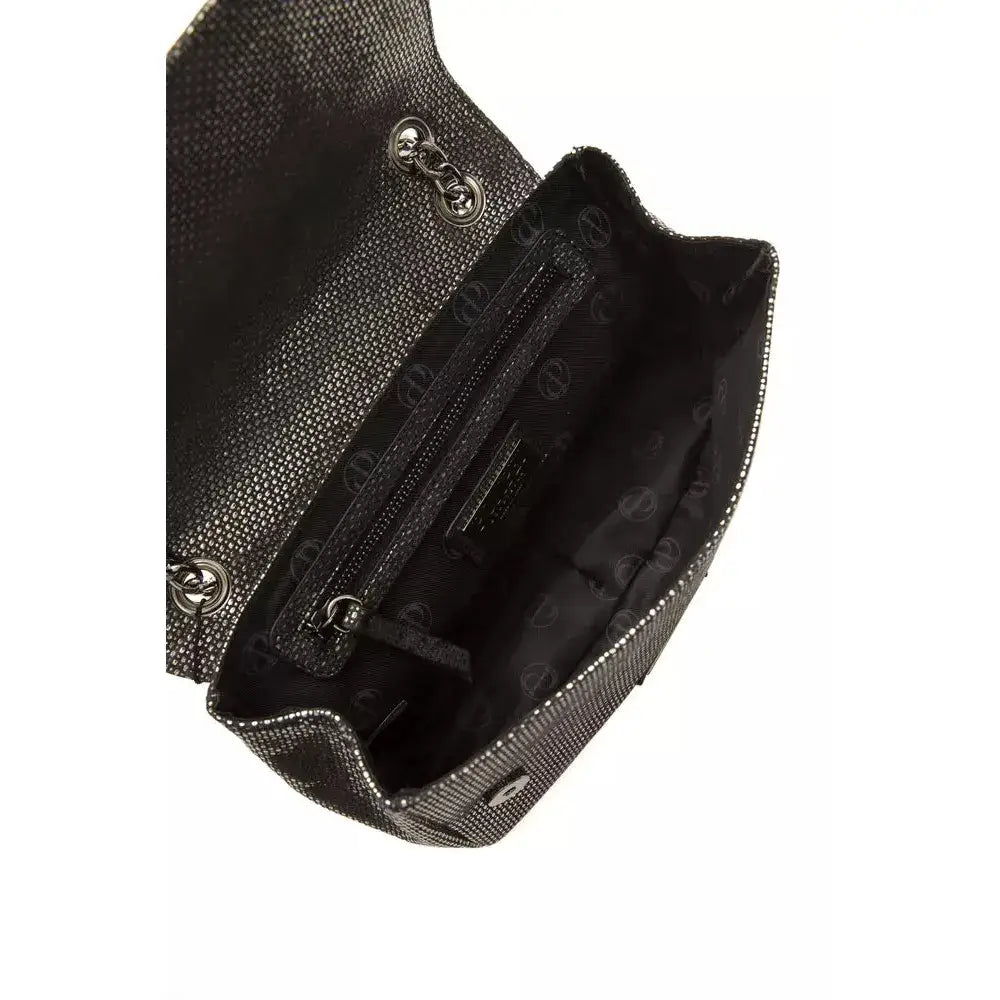 Pompei Donatella Gray Leather Women Crossbody Bag