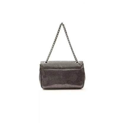Pompei Donatella Gray Leather Women Crossbody Bag