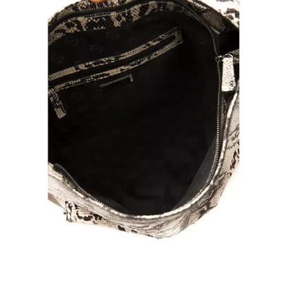 Pompei Donatella Gray Leather Women Shoulder Bag - Skuldertasker