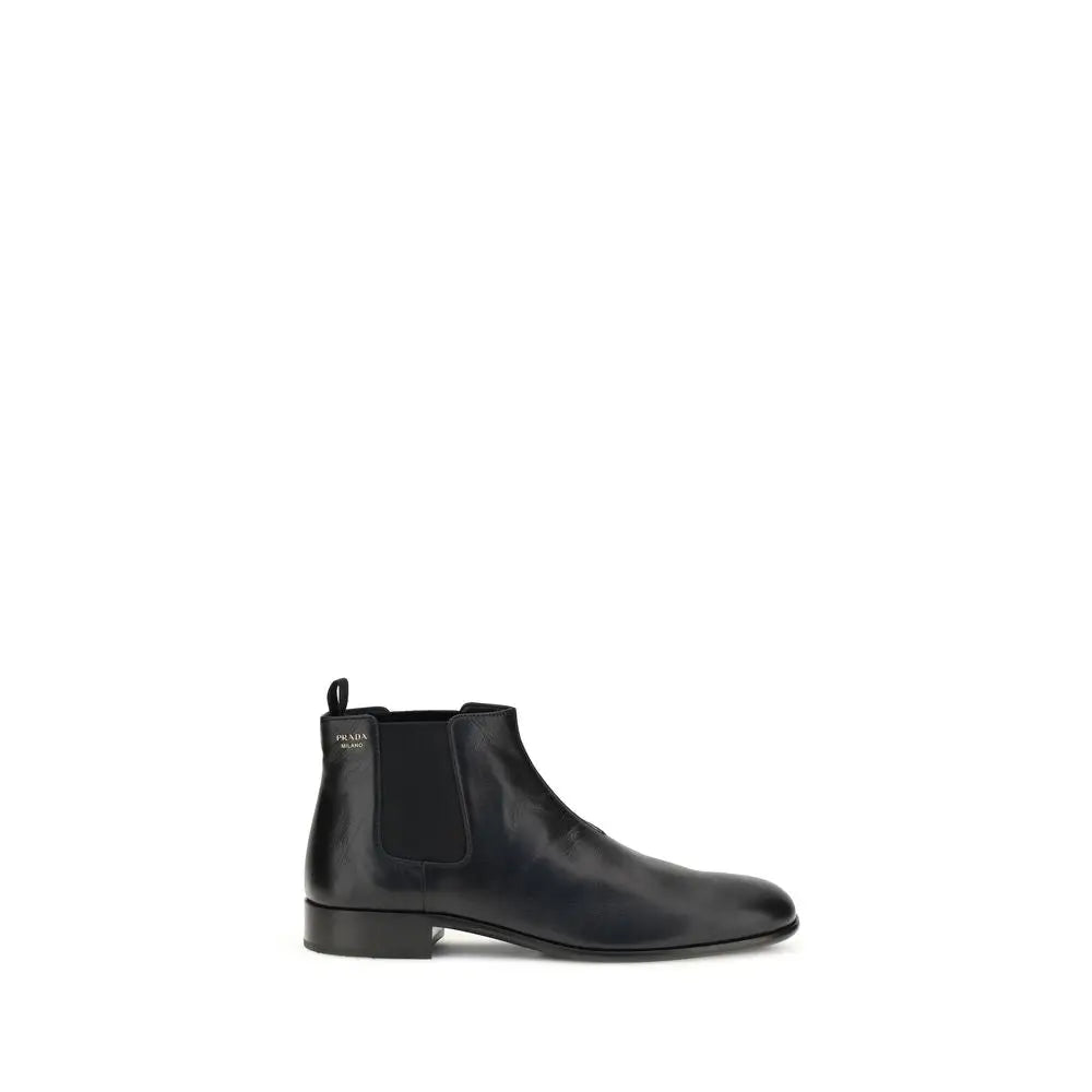Sorte Prada chelsea ankle boots i 100% originale brands