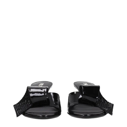 Prada Black Leather Sandals