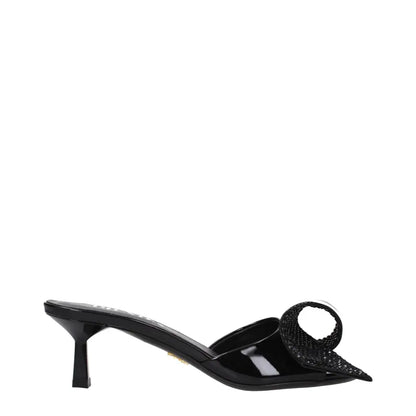 Prada Black Leather Sandals