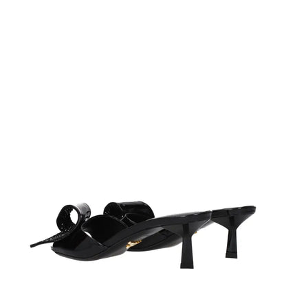 Prada Black Leather Sandals