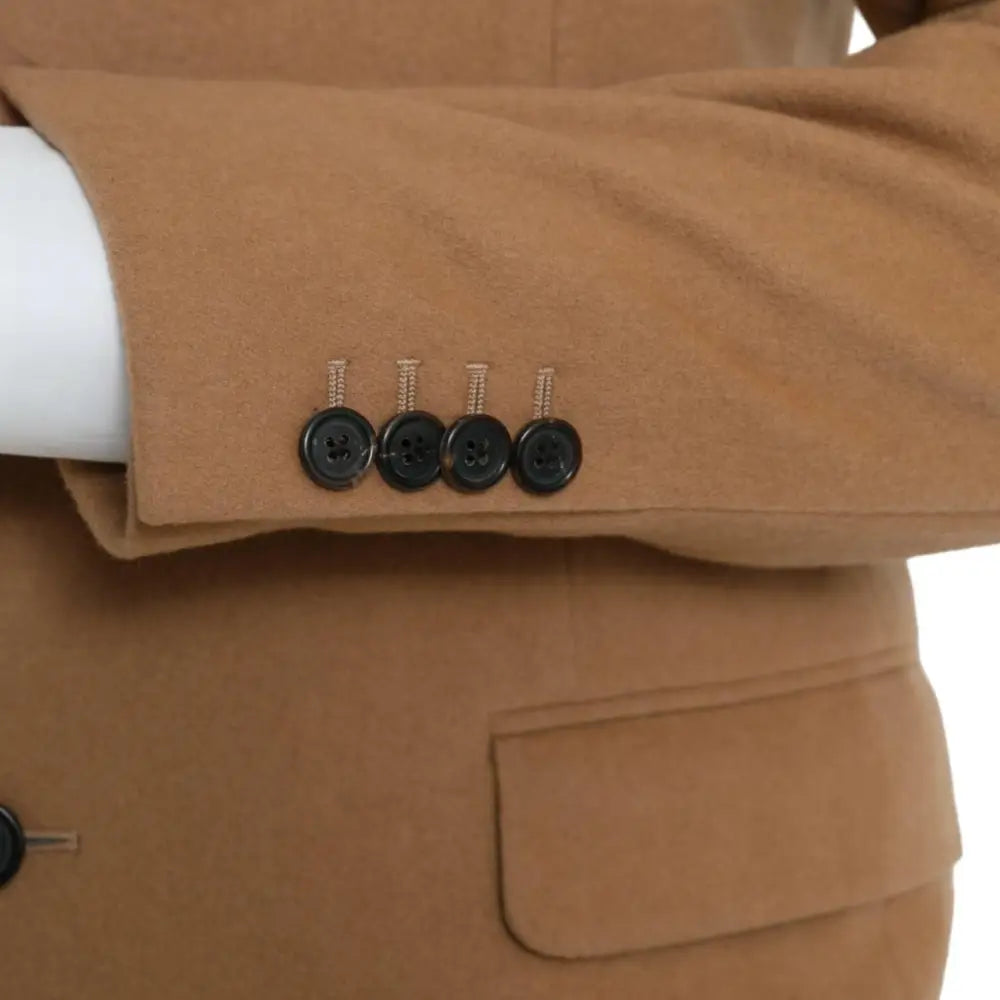 Prada Brown Cashmere 2 Piece Single Breasted Suit