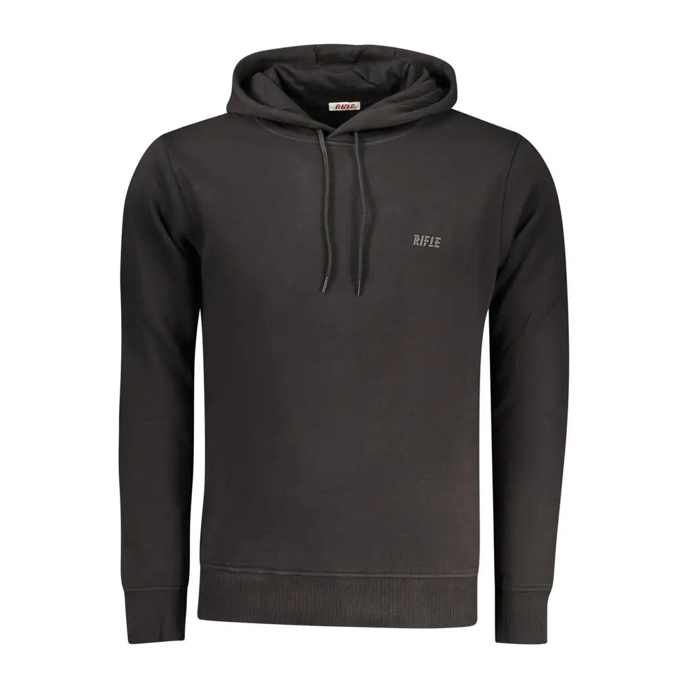 Sort rifle black cotton herre med subtil rifle-logo