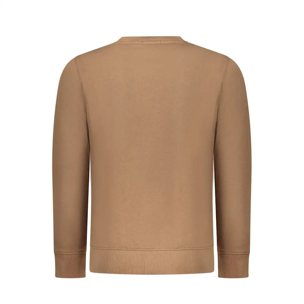 Rifle Marrone bomuld mørkebrune sweatshirt med ribkant