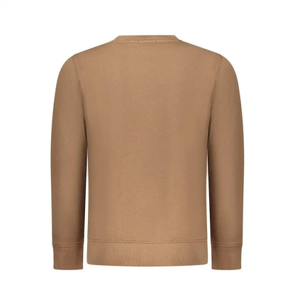 Rifle Marrone bomuld mørkebrune sweatshirt med ribkant