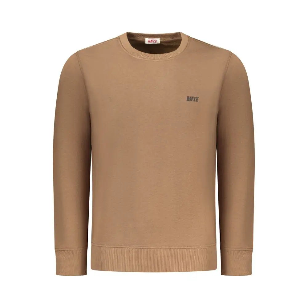Tan rifle marrone cotton mørkebrune sweatshirt med rifle branding