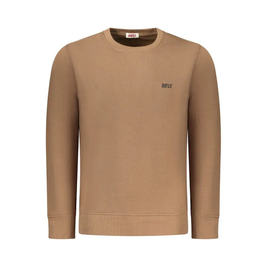 Tan rifle marrone cotton mørkebrune sweatshirt med rifle branding