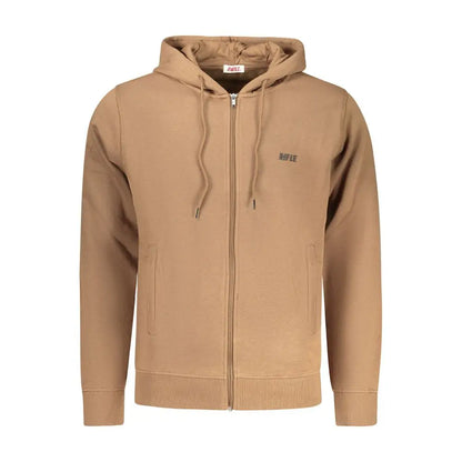 Tan Rifle Marrone cotton herrehoodie med subtil logo og snører