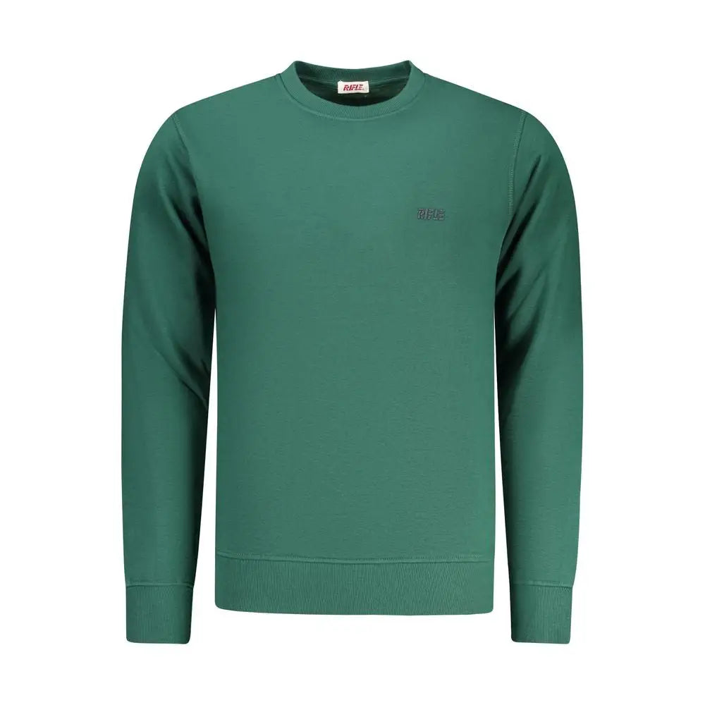 Rifle Verde bomuld herresweatshirt i solid grøn med subtil logo