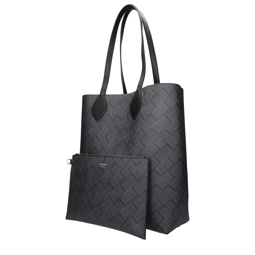 Salvatore Ferragamo Black Leather Shoulder Bag - Skuldertasker