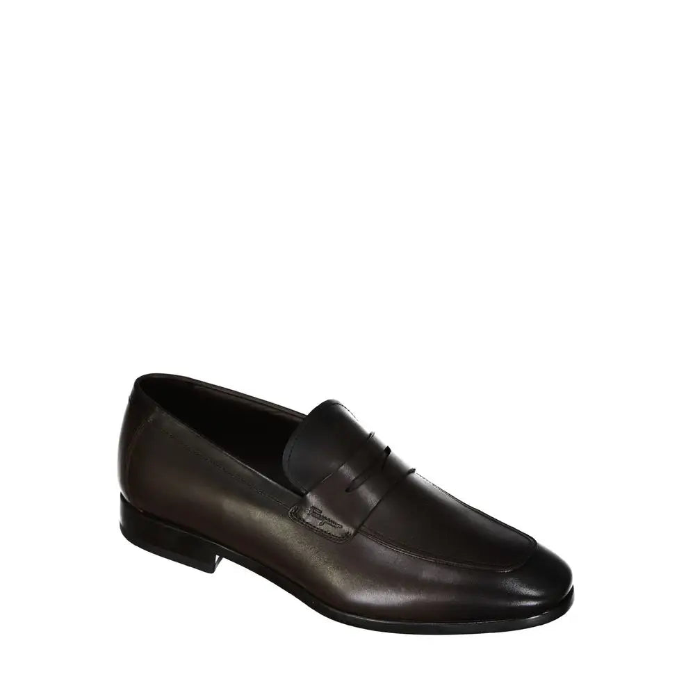Salvatore Ferragamo brune læder loafers med penny design
