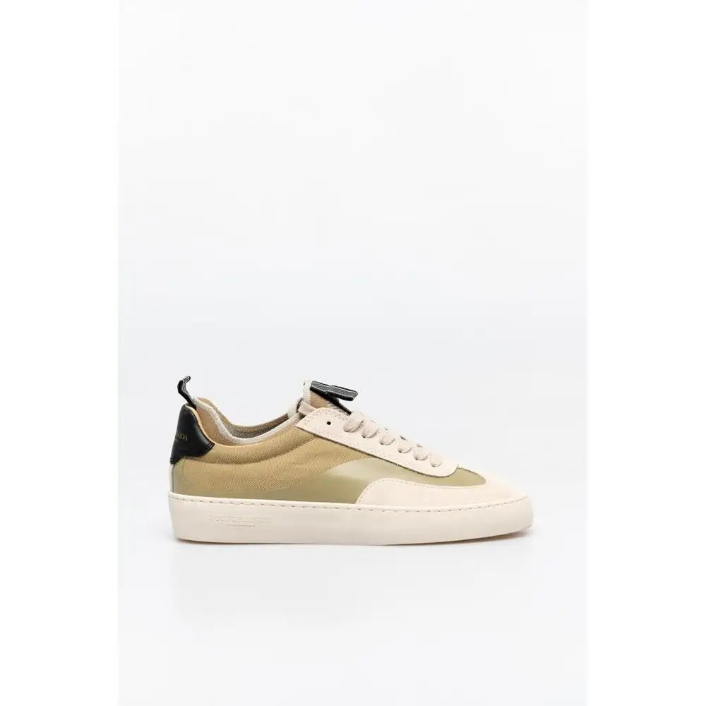 Scotch & Soda beige lavtop sneakers i suede og canvas, 100% originale