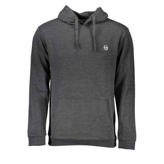 Sergio Tacchini brun bomuld herresweatshirt i mørkegrå med hvid logo