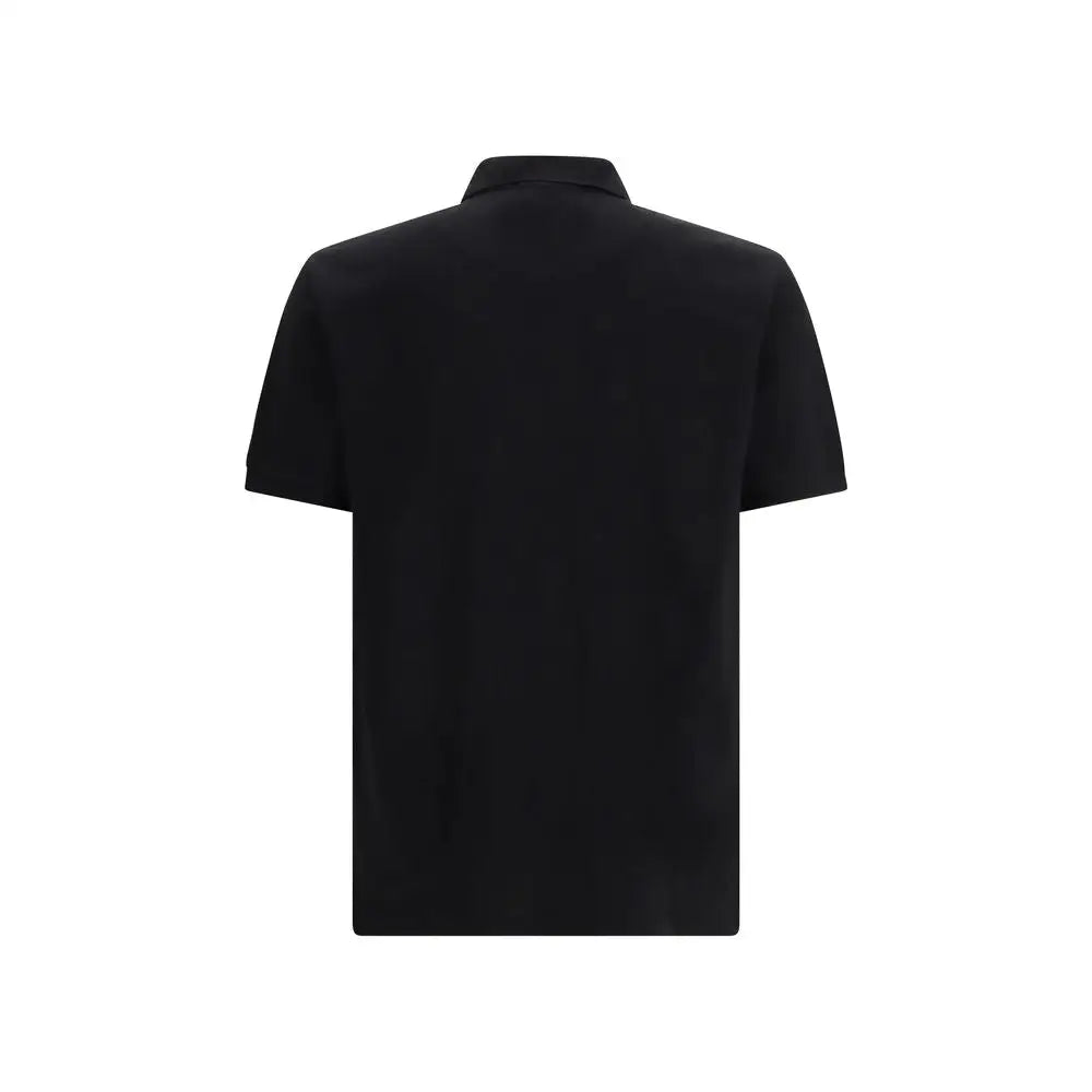 Stone Island sort-hættet sort polo shirt i bomuld