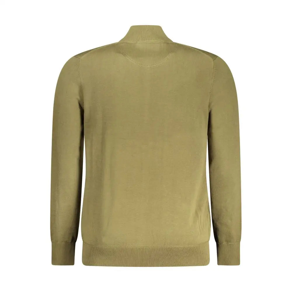Timberland green cotton sweater i grønne farve med ribkrave