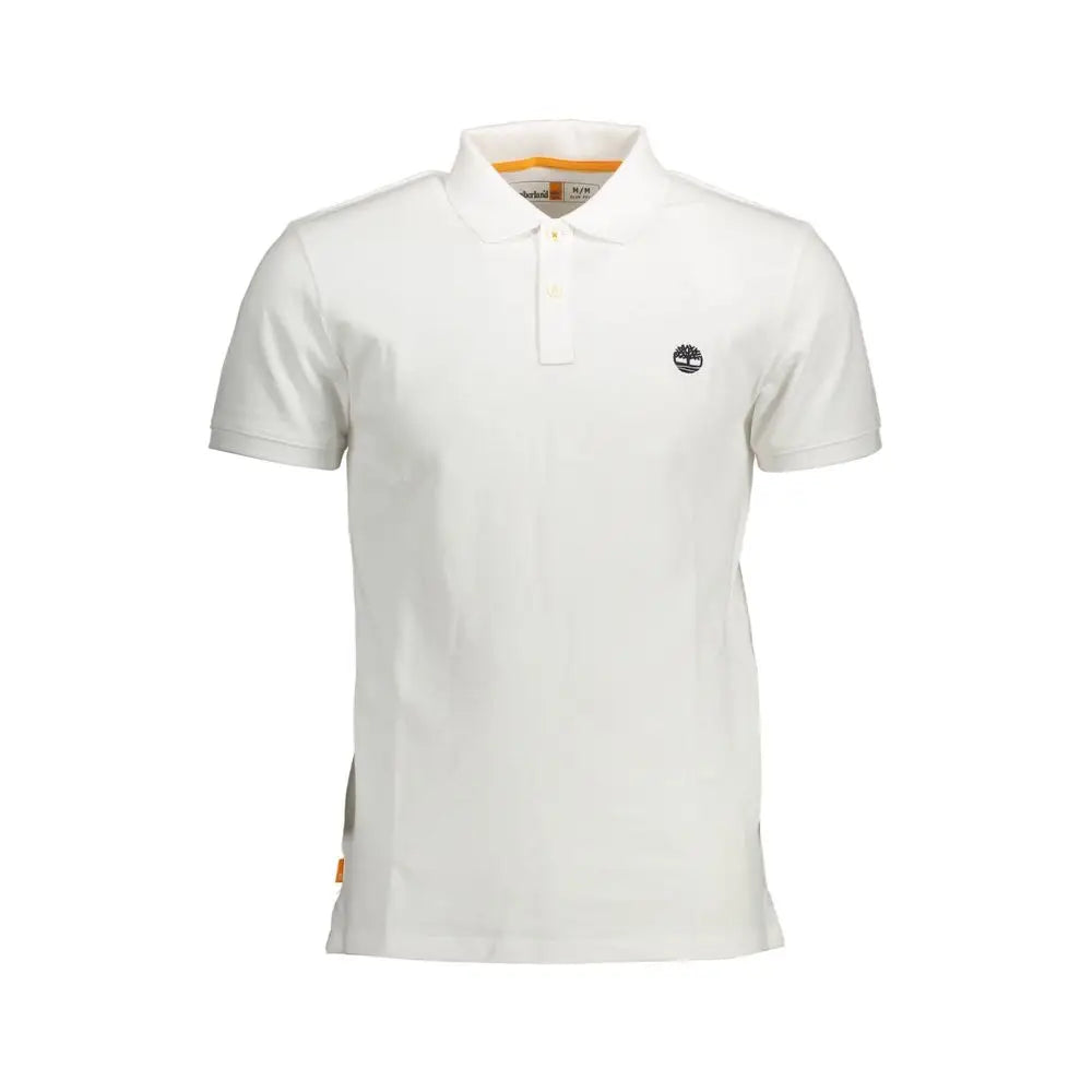 Timberland White Cotton Men Polo Shirt - S - Polo Shirts