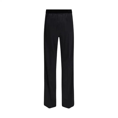 Tom Ford black silk casual pants with velvet waistband